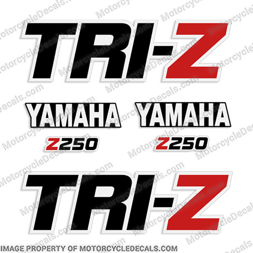 Yamaha Tri-Z Z250 3 Wheeler ATC Decals- 1985-1986 atv, decals, yamaha, tri z, tri, z, tri-z, 250, three, wheeler, atc, 1985, 1986, stickers, offroad, off, road, motor, bike, motorbike, dirtbike, dirt, 