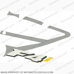 F4i Right Mid Fairing Decal (Silver/Yellow "i") INCR10Aug2021