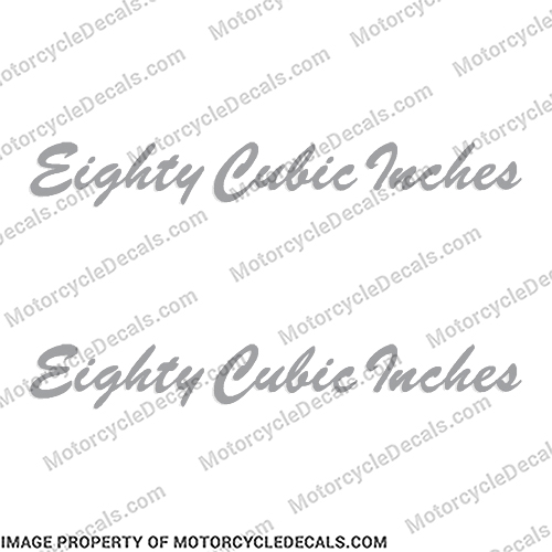 Harley-Davidson "Eighty Cubic Inches" Decal (Set of 2) Any Color!  harley, davidson, any, color, classic, harley, harley davidson, harleydavidson, 80, cb, INCR10Aug2021