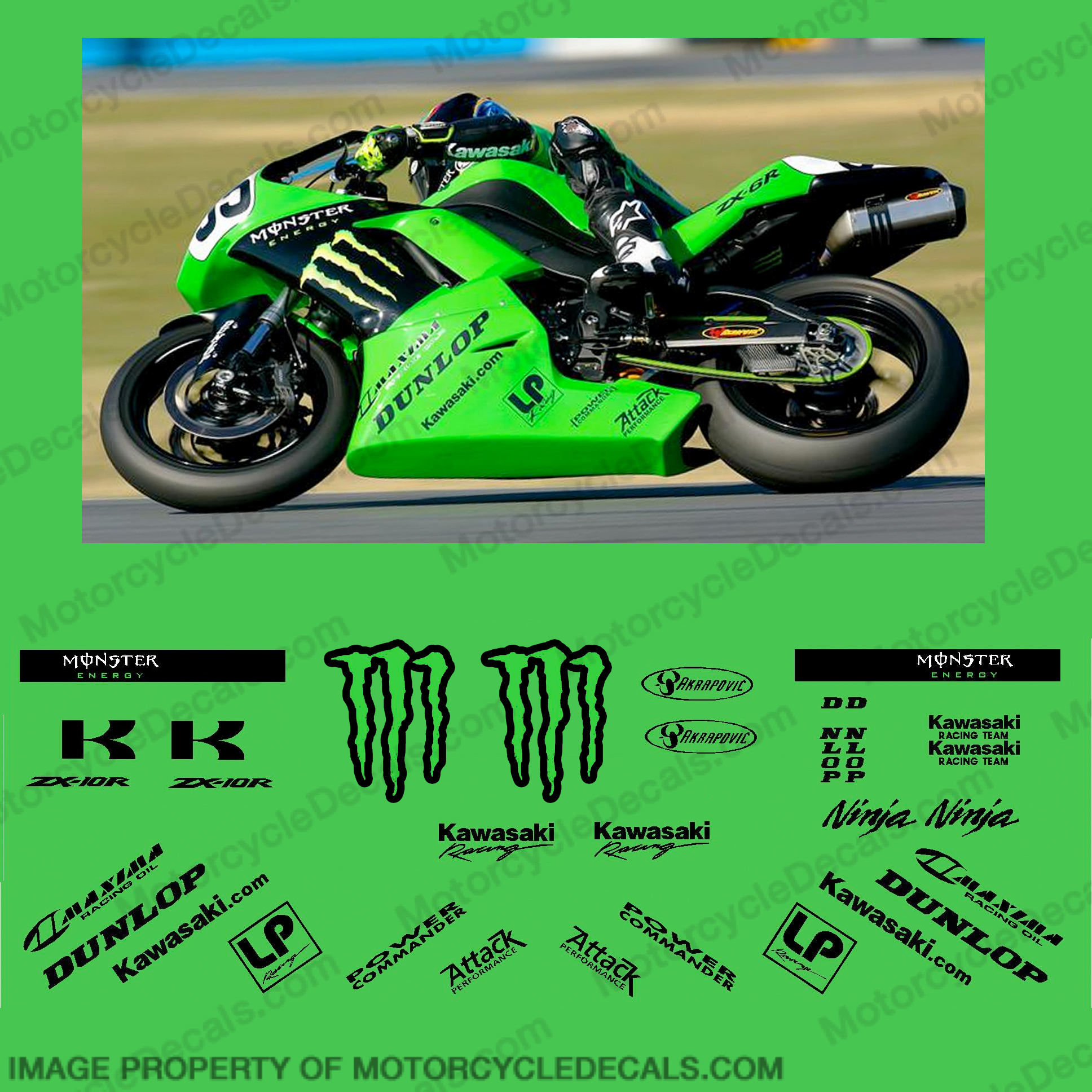 Kawasaki ZX-6R Monster Race Decal Kit INCR10Aug2021